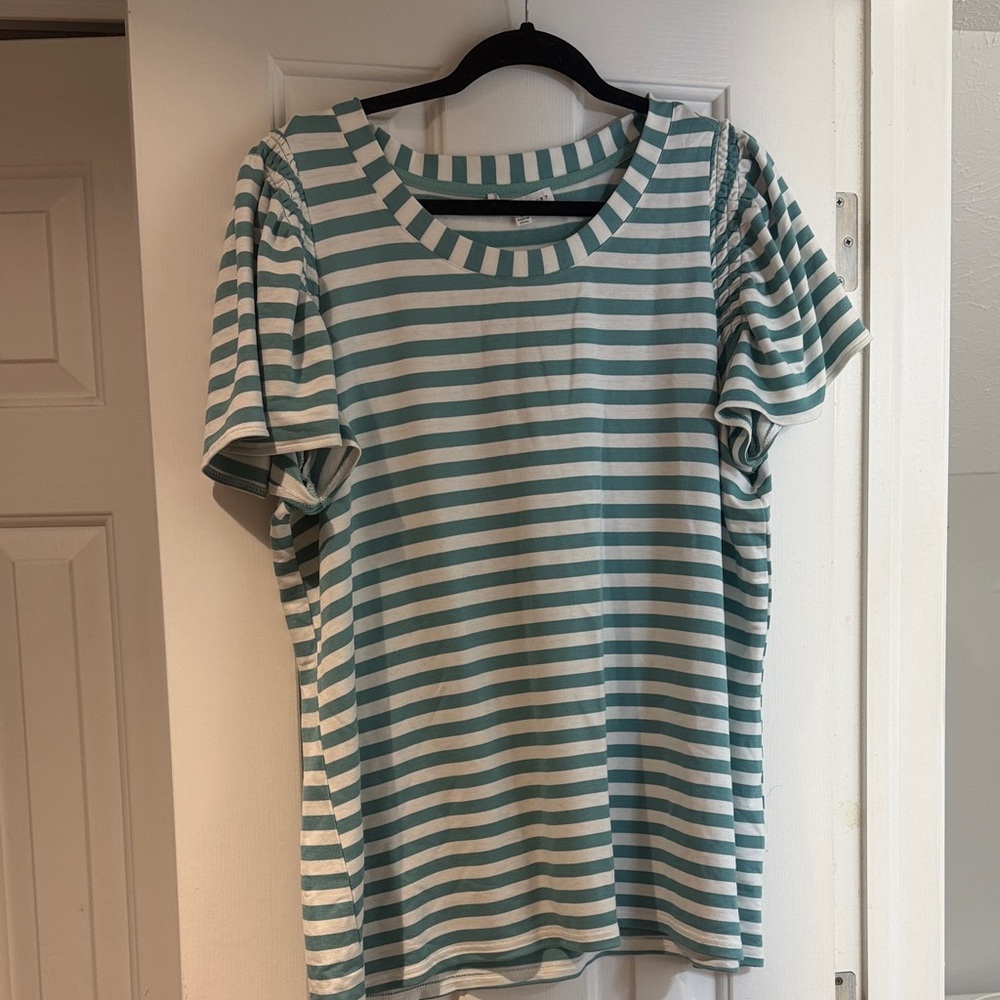 Striped Short Sleeve Top